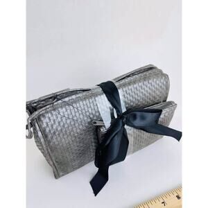 Renewal Gray Pouch With Free 1 smaller Coin Purse 3x9x6 Inch Grey